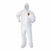 KLEENGUARD A80 Elastic-Cuff Hood and Boot Coveralls, X-Large, White, 12PK 45664